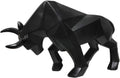 Polyresin Bull Figurine Home Decor, Abstract Sculptures, Originality Home Decoration Furnishing Animal Ornament, Geometric Surface Statues Home Decor Ornament